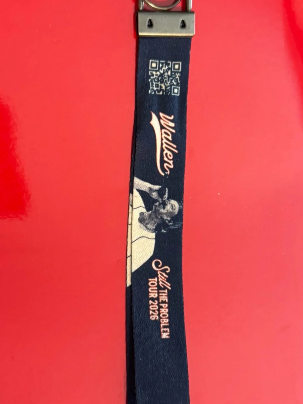 Morgan Wallen Alden Navy Wrist Lanyard Tour Print—Still the Problem Tour 2026